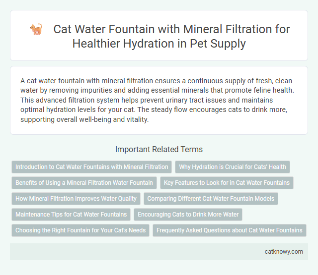 Cat Water Fountain with Mineral Filtration for Healthier Hydration in Pet Supply