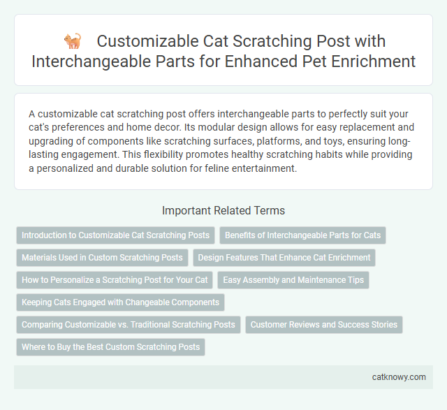 Customizable Cat Scratching Post with Interchangeable Parts for Enhanced Pet Enrichment