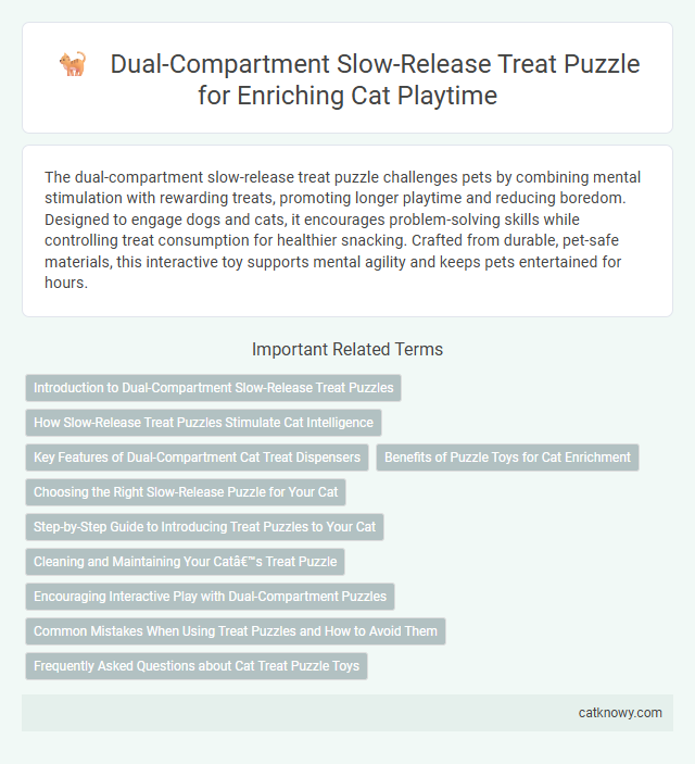 Dual-Compartment Slow-Release Treat Puzzle for Enriching Cat Playtime
