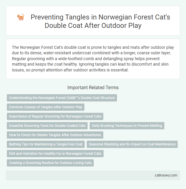 Preventing Tangles in Norwegian Forest Cat's Double Coat After Outdoor Play
