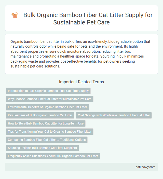 Bulk Organic Bamboo Fiber Cat Litter Supply for Sustainable Pet Care
