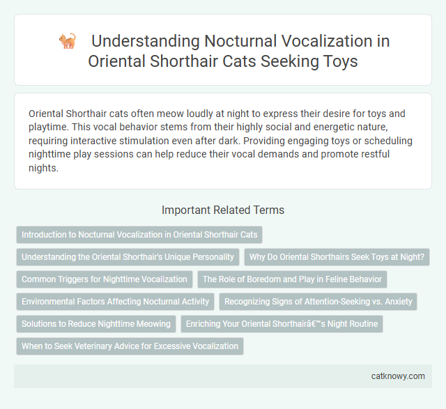 Understanding Nocturnal Vocalization in Oriental Shorthair Cats Seeking Toys