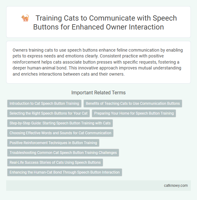Training Cats to Communicate with Speech Buttons for Enhanced Owner Interaction