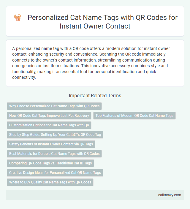 Personalized Cat Name Tags with QR Codes for Instant Owner Contact