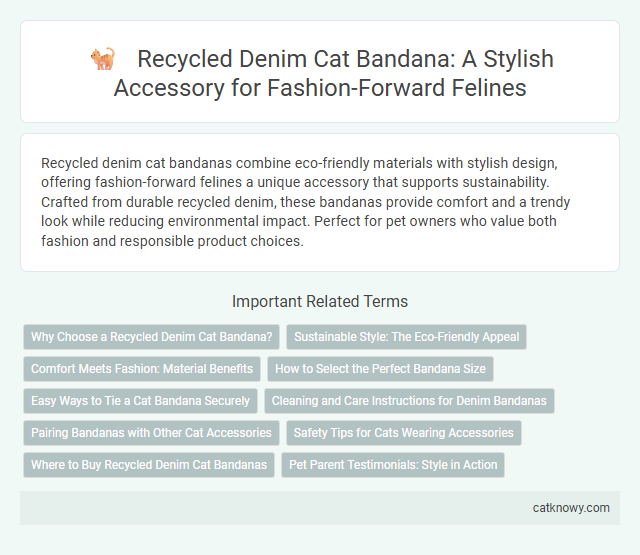 Recycled Denim Cat Bandana: A Stylish Accessory for Fashion-Forward Felines