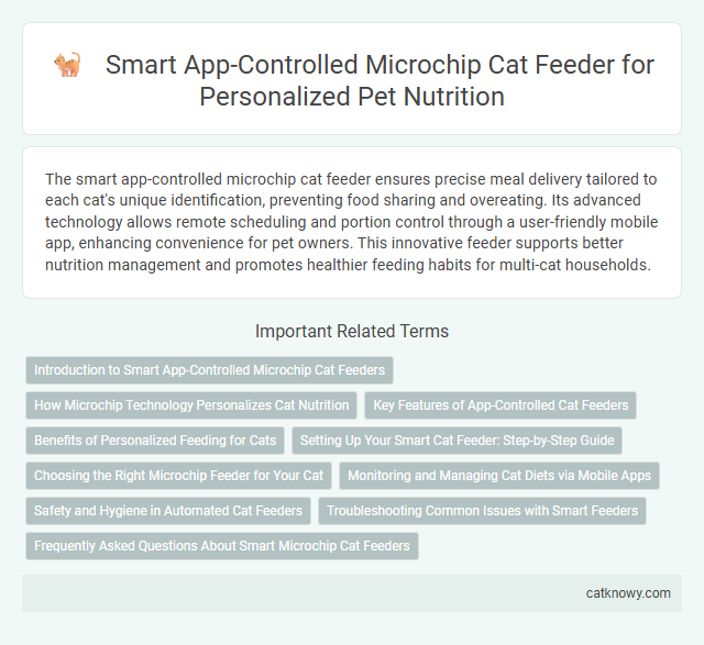 Smart App-Controlled Microchip Cat Feeder for Personalized Pet Nutrition