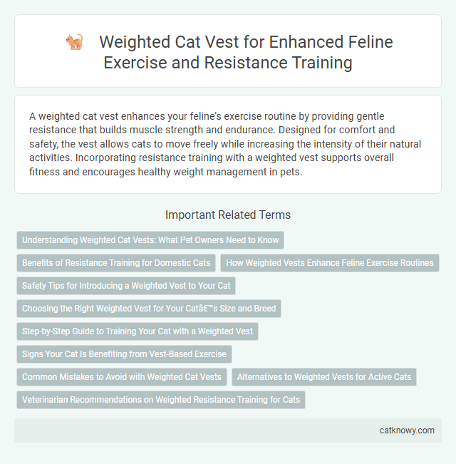 Weighted Cat Vest for Enhanced Feline Exercise and Resistance Training