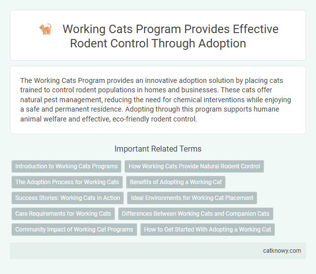 Working Cats Program Provides Effective Rodent Control Through Adoption