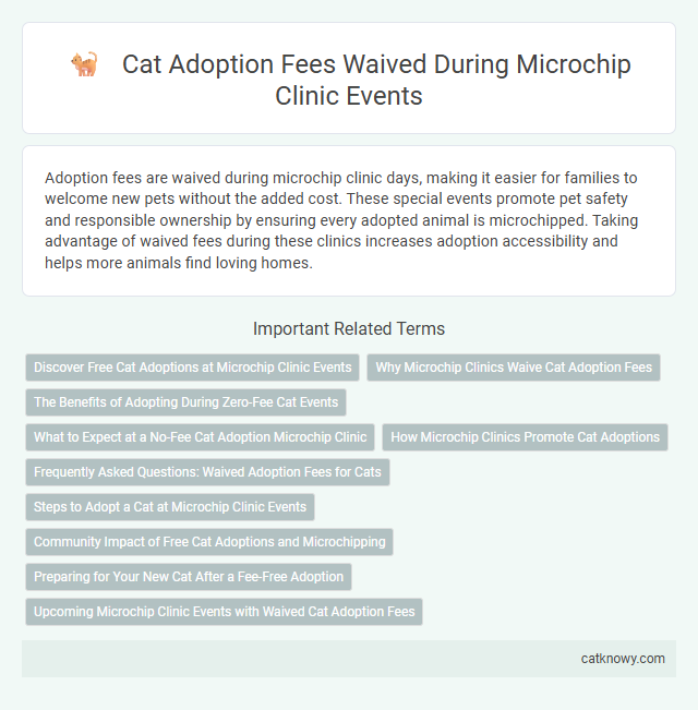 Cat Adoption Fees Waived During Microchip Clinic Events