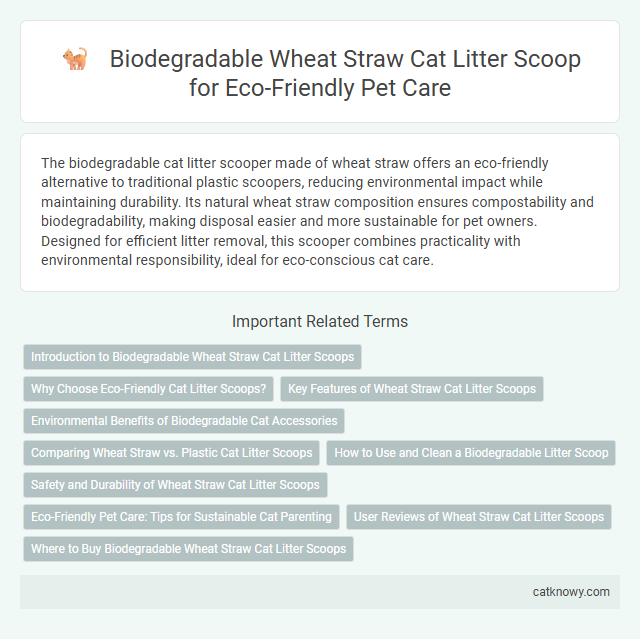 Biodegradable Wheat Straw Cat Litter Scoop for Eco-Friendly Pet Care