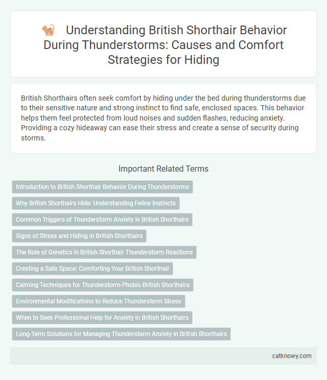 Understanding British Shorthair Behavior During Thunderstorms: Causes and Comfort Strategies for Hiding
