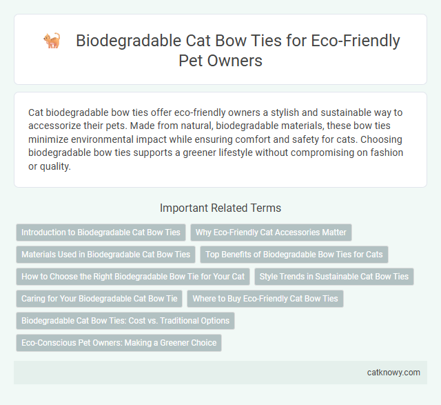 Biodegradable Cat Bow Ties for Eco-Friendly Pet Owners