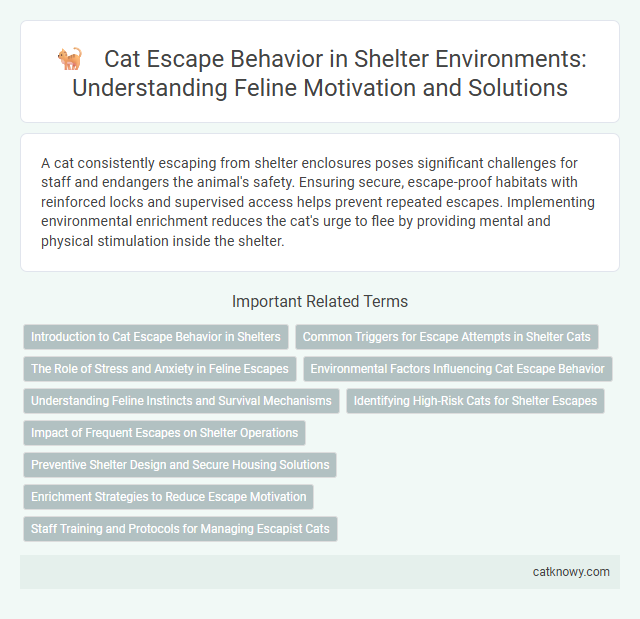 Cat Escape Behavior in Shelter Environments: Understanding Feline Motivation and Solutions