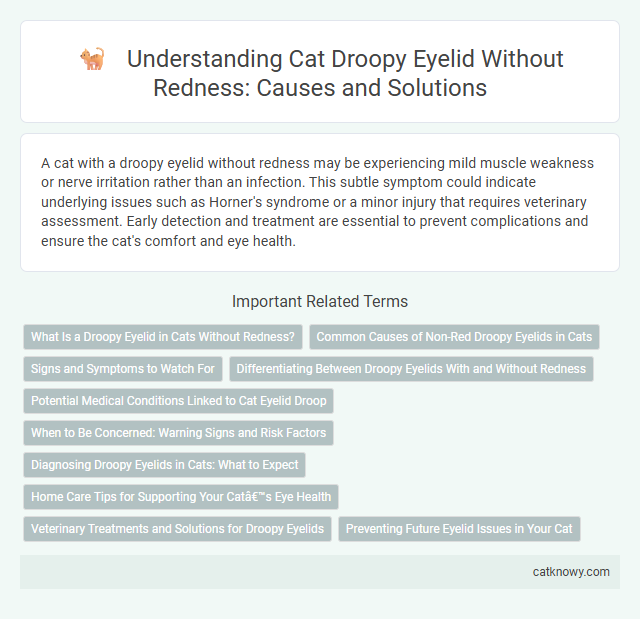 Understanding Cat Droopy Eyelid Without Redness: Causes and Solutions