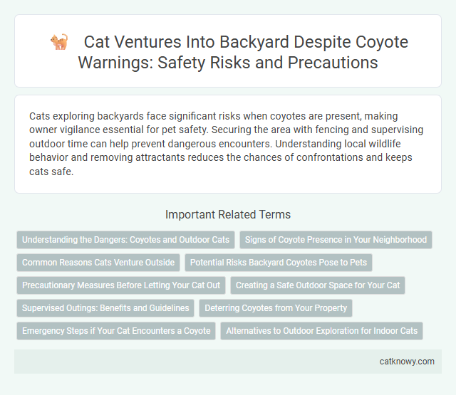 Cat Ventures Into Backyard Despite Coyote Warnings: Safety Risks and Precautions