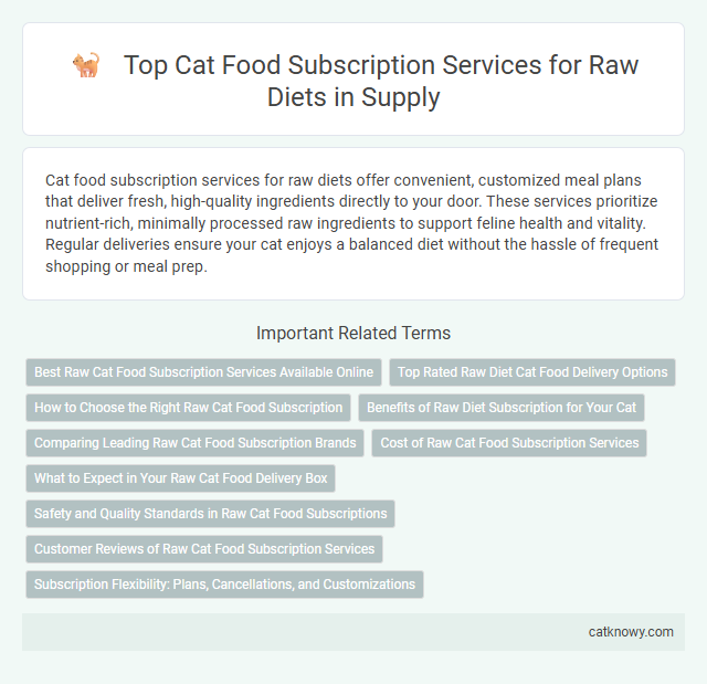 Top Cat Food Subscription Services for Raw Diets in Supply