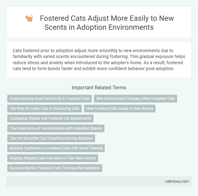 Fostered Cats Adjust More Easily to New Scents in Adoption Environments
