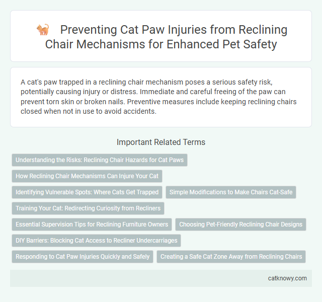 Preventing Cat Paw Injuries from Reclining Chair Mechanisms for Enhanced Pet Safety