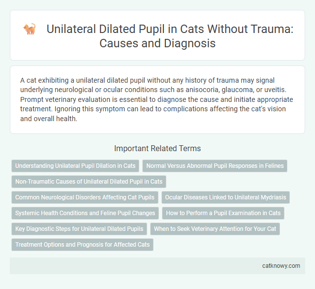 Unilateral Dilated Pupil in Cats Without Trauma: Causes and Diagnosis