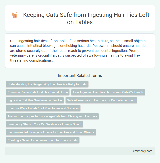 Keeping Cats Safe from Ingesting Hair Ties Left on Tables