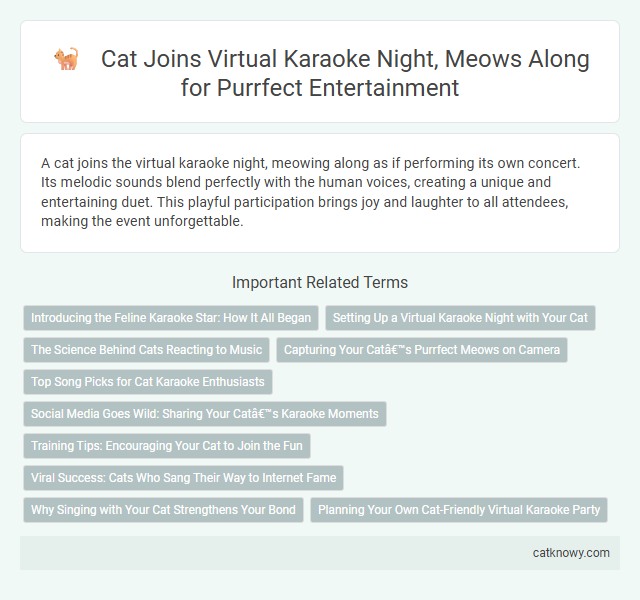 Cat Joins Virtual Karaoke Night, Meows Along for Purrfect Entertainment