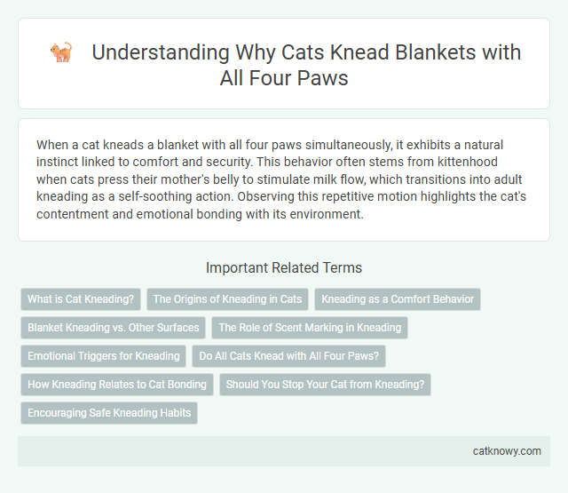 Understanding Why Cats Knead Blankets with All Four Paws