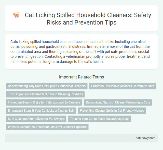 Cat Licking Spilled Household Cleaners: Safety Risks and Prevention Tips