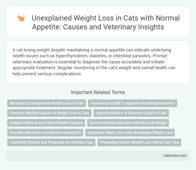 Unexplained Weight Loss in Cats with Normal Appetite: Causes and Veterinary Insights