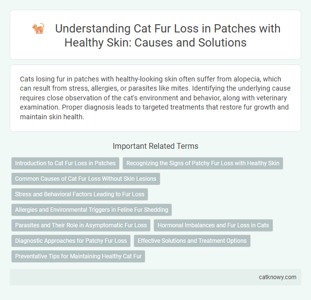 Understanding Cat Fur Loss in Patches with Healthy Skin: Causes and Solutions