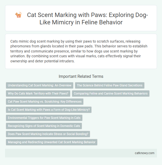 Cat Scent Marking with Paws: Exploring Dog-Like Mimicry in Feline Behavior