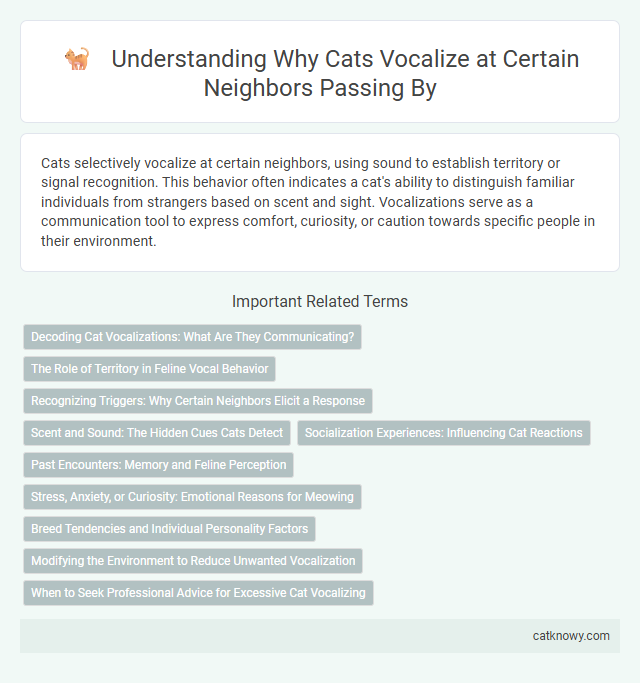 Understanding Why Cats Vocalize at Certain Neighbors Passing By