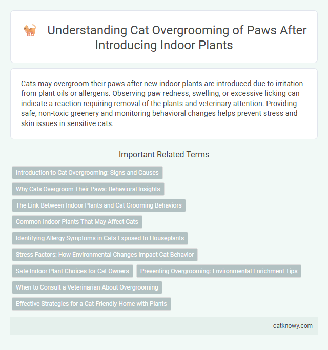 Understanding Cat Overgrooming of Paws After Introducing Indoor Plants
