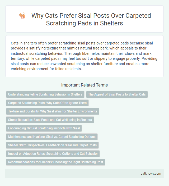 Why Cats Prefer Sisal Posts Over Carpeted Scratching Pads in Shelters