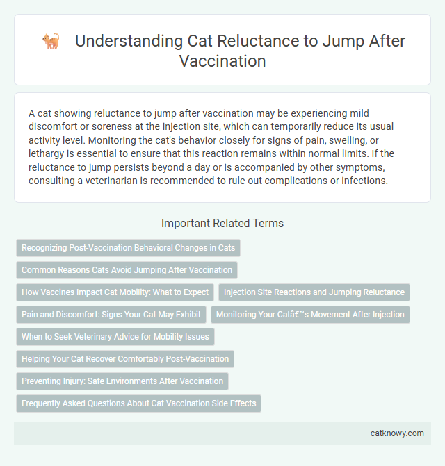 Understanding Cat Reluctance to Jump After Vaccination