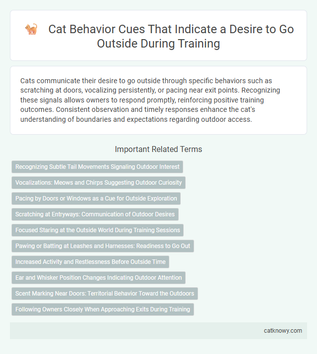 Cat Behavior Cues That Indicate a Desire to Go Outside During Training