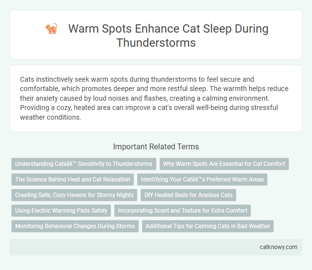 Warm Spots Enhance Cat Sleep During Thunderstorms
