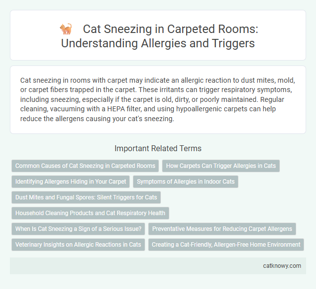 Cat Sneezing in Carpeted Rooms: Understanding Allergies and Triggers