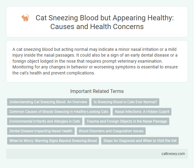 Cat Sneezing Blood but Appearing Healthy: Causes and Health Concerns