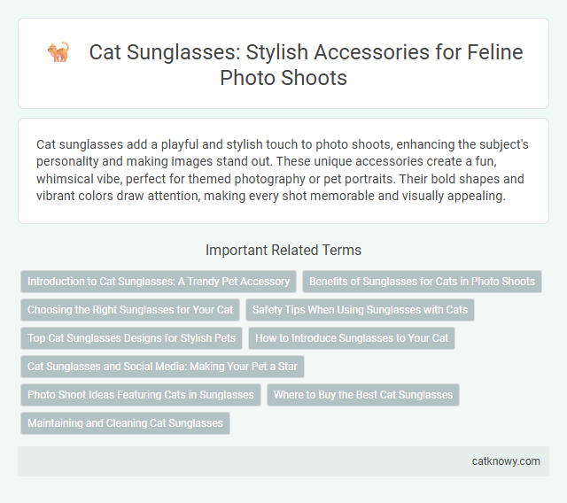 Cat Sunglasses: Stylish Accessories for Feline Photo Shoots