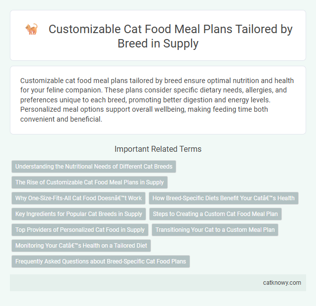 Customizable Cat Food Meal Plans Tailored by Breed in Supply