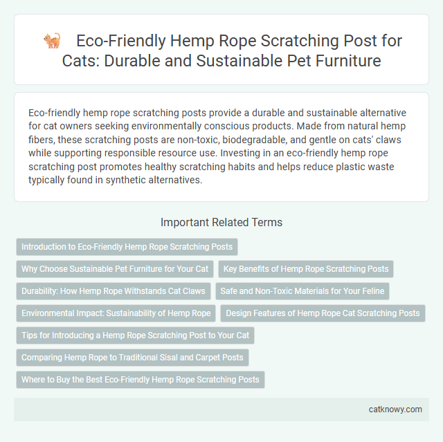 Eco-Friendly Hemp Rope Scratching Post for Cats: Durable and Sustainable Pet Furniture