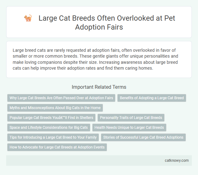 Large Cat Breeds Often Overlooked at Pet Adoption Fairs