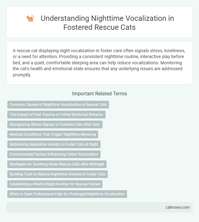 Understanding Nighttime Vocalization in Fostered Rescue Cats
