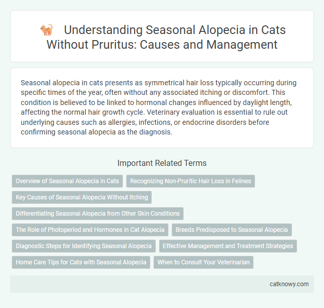 Understanding Seasonal Alopecia in Cats Without Pruritus: Causes and Management