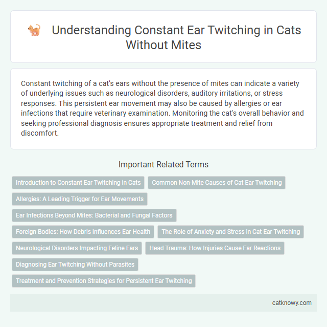 Understanding Constant Ear Twitching in Cats Without Mites