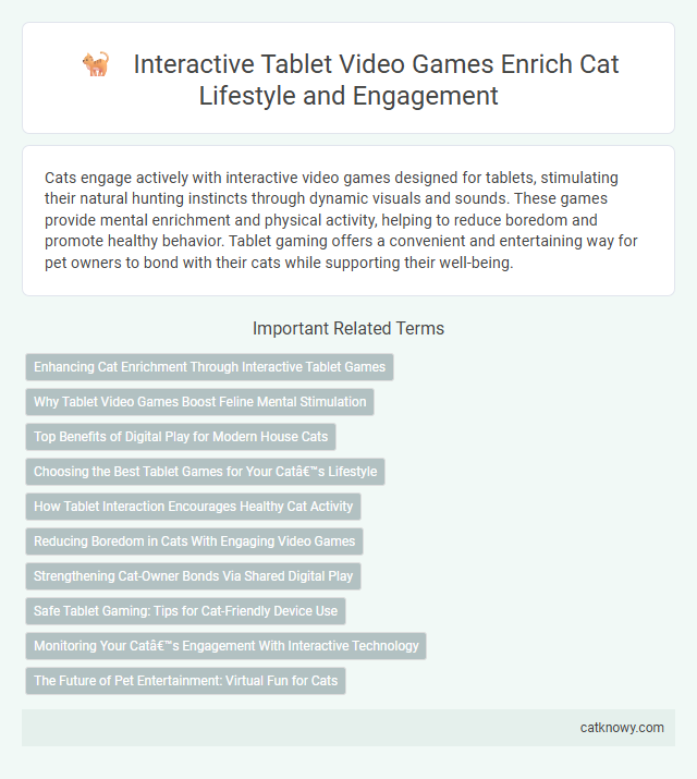 Interactive Tablet Video Games Enrich Cat Lifestyle and Engagement