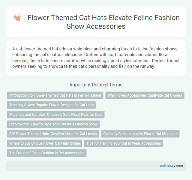 Flower-Themed Cat Hats Elevate Feline Fashion Show Accessories