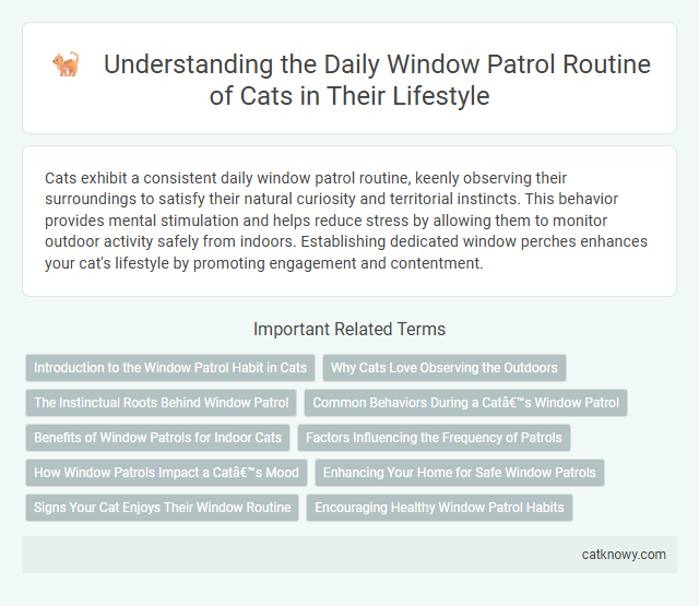 Understanding the Daily Window Patrol Routine of Cats in Their Lifestyle