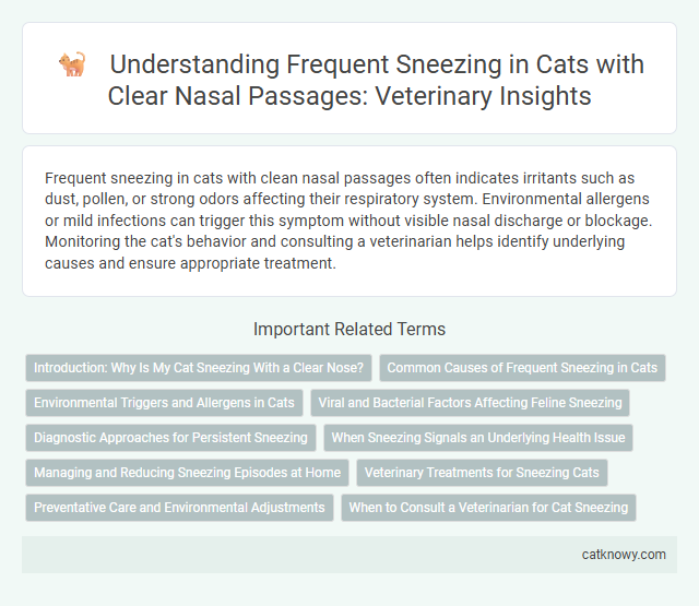Understanding Frequent Sneezing in Cats with Clear Nasal Passages: Veterinary Insights