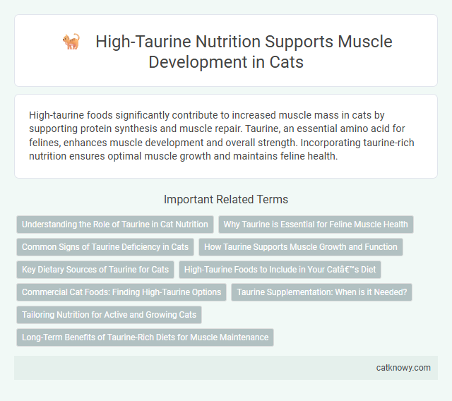 High-Taurine Nutrition Supports Muscle Development in Cats